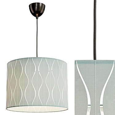  Modern Blue Pendant Lamp 43cm 3D model image 1 