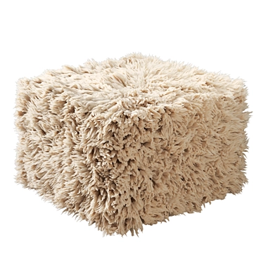 Cozy Wool Pouf, Carito 3D model image 1 