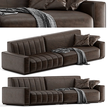 Elegant modern leather sofa