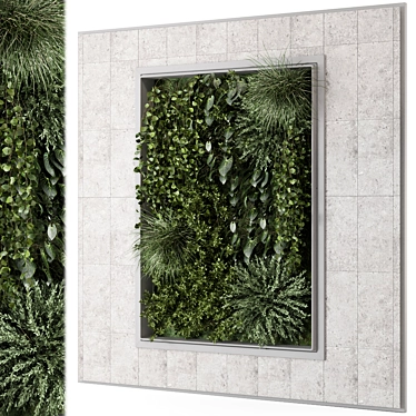 Concrete Base Vertical Garden Set 3D model image 1 