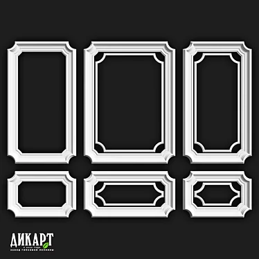 Artisan Gypsum Decor Frames 3D model image 1 