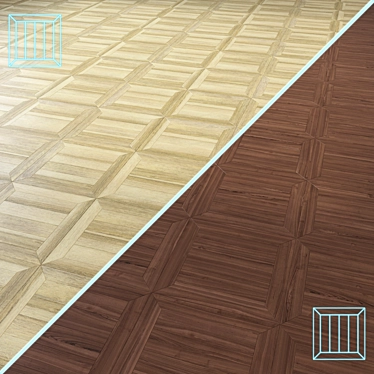 Wooden Floor 3D Model Kit 3D model image 1 