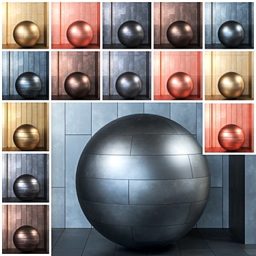 Metal Panel Texture Variety Set 3D model image 1 