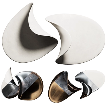 Modern Wall Sculpture Helle Damkjaer 3D model image 1 