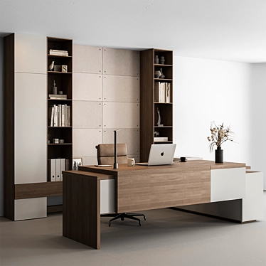 Executive Boss Desk 525 3D model image 1 