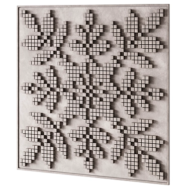 Elegant Mosaic Wall Art 1000mm 3D model image 1 