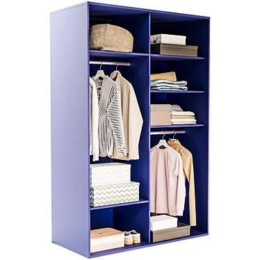 M Trio Wardrobe Closet Cabinet 3D model image 1 