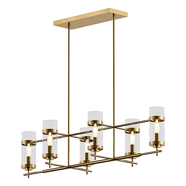 Mikell Soft Gold Chandelier 3D model image 1 