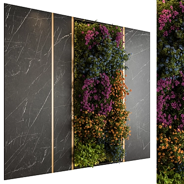 Blossom Vertical Garden Wall Art 3D model image 1 