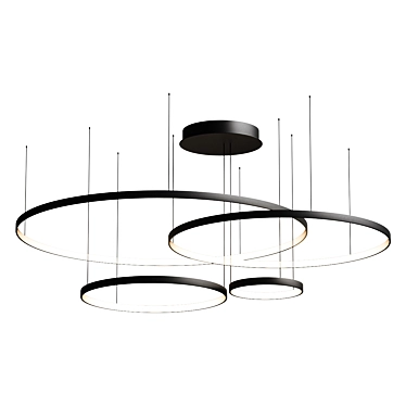 Modern LED Ring Pendant Light 3D model image 1 