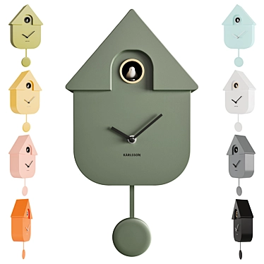 Modern Cuckoo Wall Clock: Karlsson 3D model image 1 