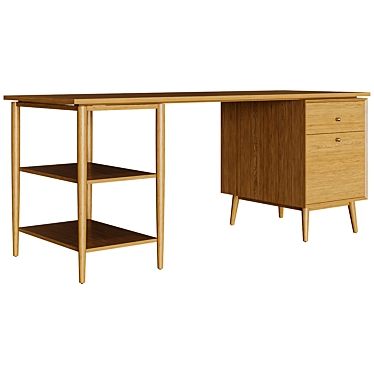 West Elm Modular Desk Cabinet 3D model image 1 