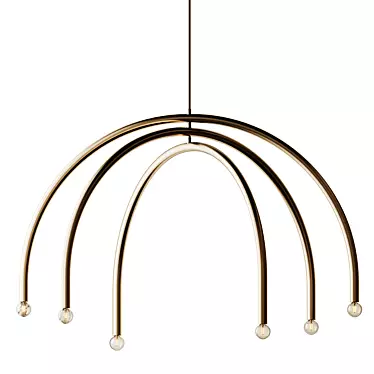  Arc Chandelier - Modern Elegance 3D model image 1 