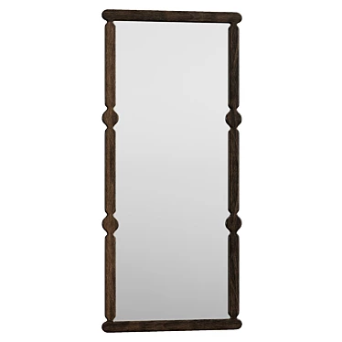 Tilley Large Wood Floor Mirror 3D model image 1 