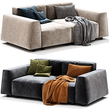 Transformable PARKER Sofa: Milano Bedding 3D model image 1 