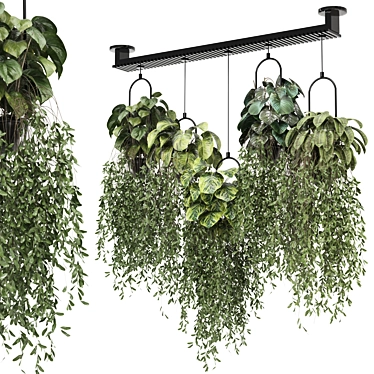 Metal Box Hanging Plant Set 3D model image 1 