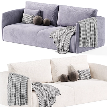 Convertible Gray Sofa Bed Inmyroom 3D model image 1 