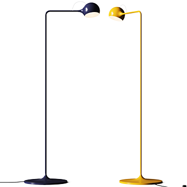 Adjustable Metal Floor Lamp IXA 3D model image 1 