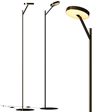 Adjustable Arm Floor Lamp 3D model image 1 