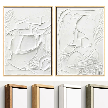 Wooden Frame Texture Art Print 3D model image 1 