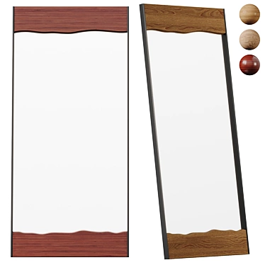 Rustic Charm Full-Length Mirror 3D model image 1 