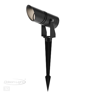 STIMA Black Metal LED Streetlight 3D model image 1 