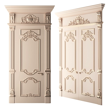 Baroque Style Classic Doors 3D model image 1 