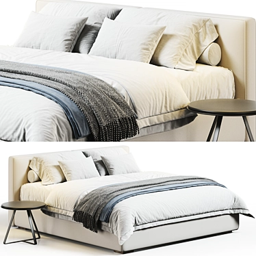  Sleek Flexteam Slim Bed 3D model image 1 