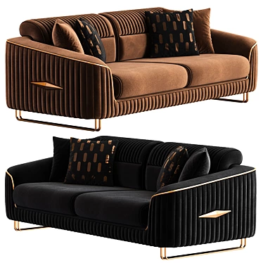 Modern Magnum Sofa Set 3D model image 1 