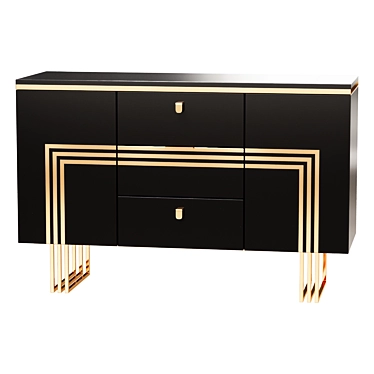 Stylish Carlino Chest of Drawers 3D model image 1 