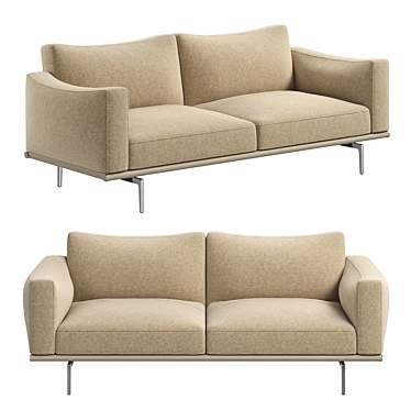 Happy Jack Sofa, Modern Elegance 3D model image 1 