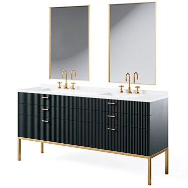 Modern Floating Vanity BERLI by Cazarina 3D model image 1 