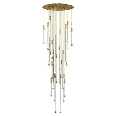 Flux Helixes Glass Pendant Lamp 3D model image 1 