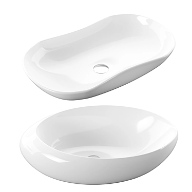 CeramaLux NC 9175 & NC 78456 Mounted Basins 3D model image 1 