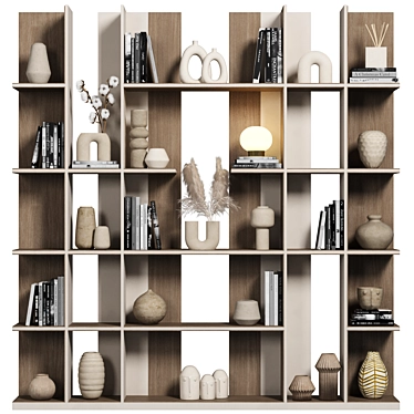 Modular Bookcase 3D Model Organize 3D model image 1 