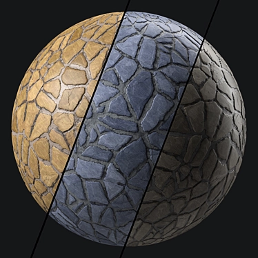 Artisan Decorative Rock Wall Texture 3D model image 1 