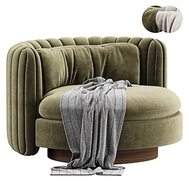 Elegant Vivienne Armchair in 3D 3D model image 1 