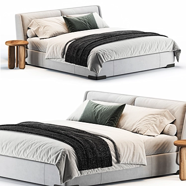 Contemporary Fenice Bed: 3D Model 3D model image 1 