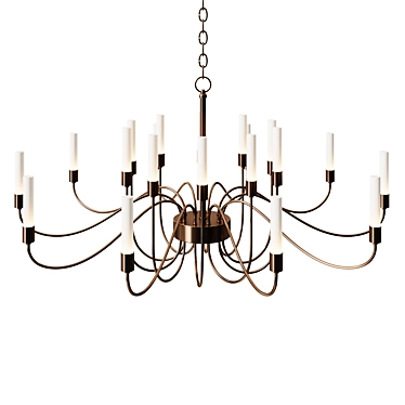  Industrial Elegance Chandelier Brown 3D model image 1 