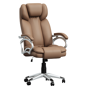 Elegant Caramel Brown Executive Office Chair 3D model image 1 