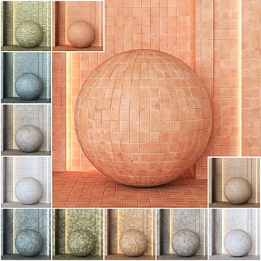 12-Color Raku Ceramic Collection 3D model image 1 