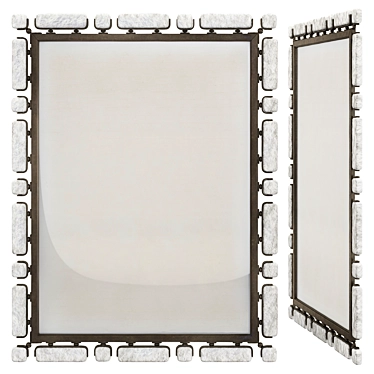 Bronze and Plaster Resin Mirror 3D model image 1 