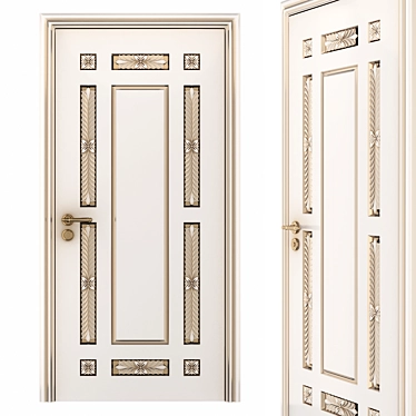 Baroque Style Classic Doors 3D model image 1 