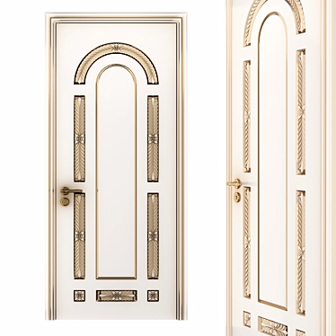 Baroque Style Classic Door 3D model image 1 