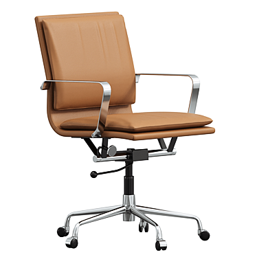 Elegant Padded Office Chair 3D model image 1 