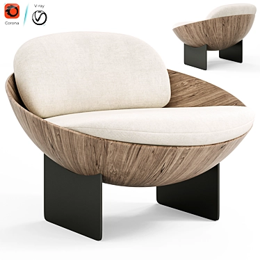 Modern Armchair by Artipieces 3D model image 1 