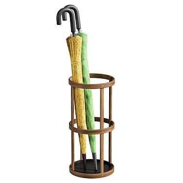 Modern Metal Umbrella Stand 3D model image 1 