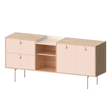 Elegant Creme Sideboard - Stylish Storage 3D model image 1 