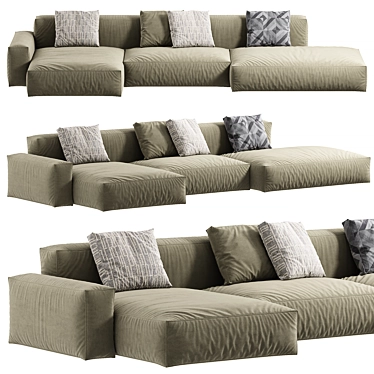 Contemporary Boca Navi Sofa Design 3D model image 1 