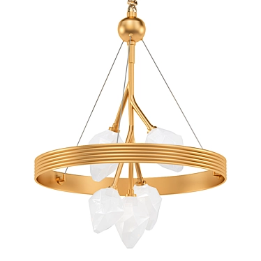 Brass Ring Flower Chandelier Alessi 3D model image 1 